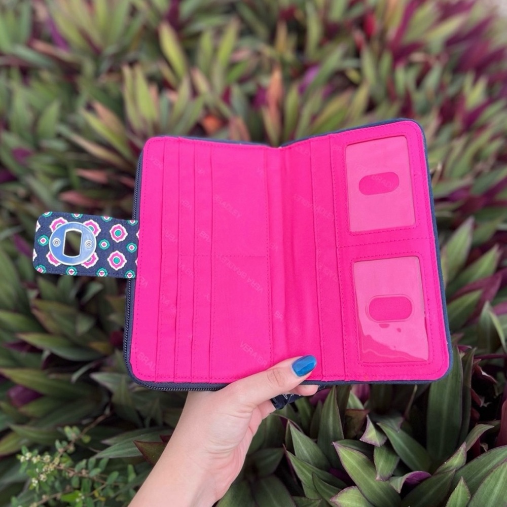 NWOT Vera Bradley Turnlock Wallet • Petal Dots - Picture 4 of 10